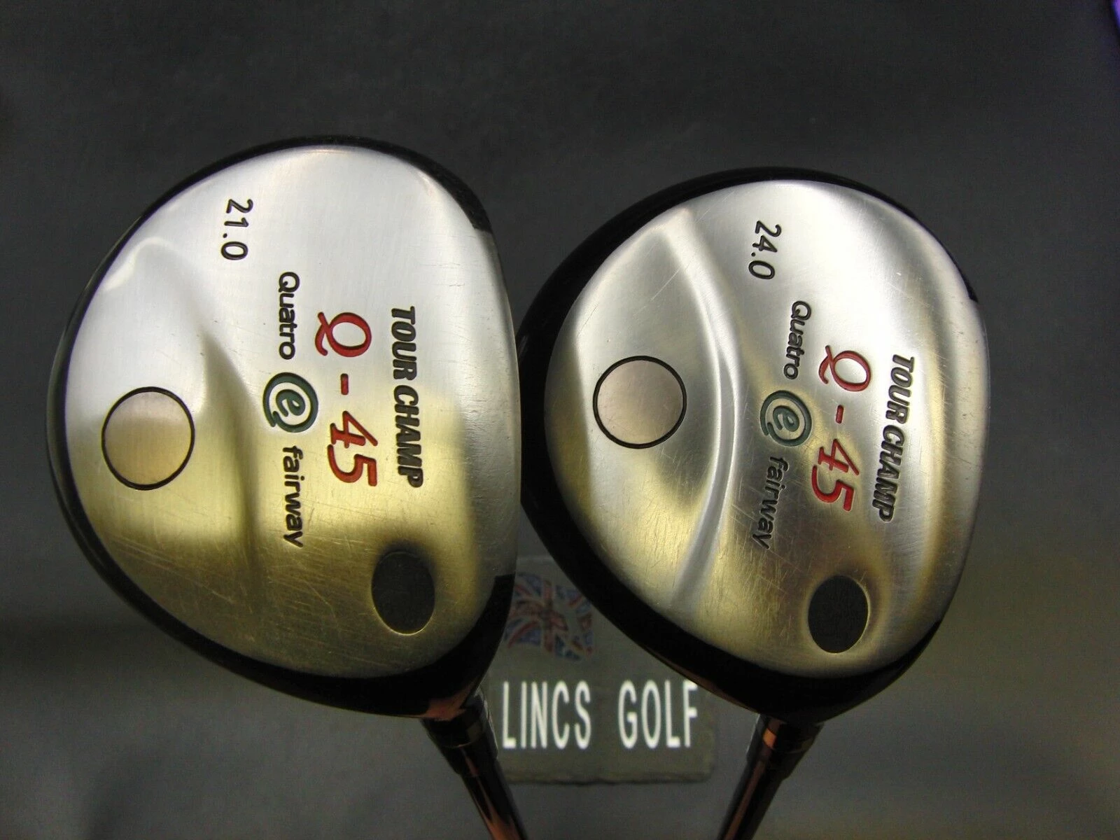 Japanese Set Of 2 X Tour Champ Q-45 21° & 24° Woods Regular Graphite Shafts 3 Japanese Set Of 2 X Tour Champ Q-45 21° & 24° Woods Regular Graphite Shafts
