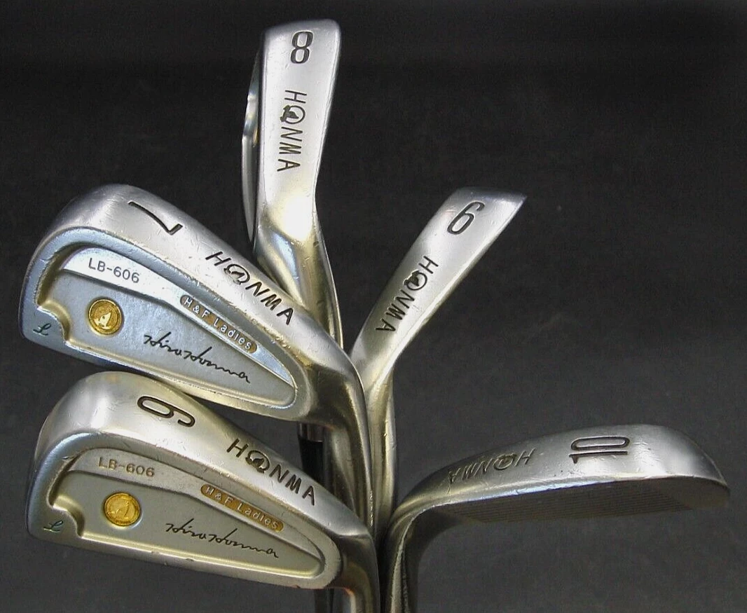 Ladies Set Of 5 X Hiro Honma LB-606 H&F Ladies Irons 6-10 Ladies Graphite Shafts 3 Ladies Set Of 5 X Hiro Honma LB-606 H&F Ladies Irons 6-10 Ladies Graphite Shafts