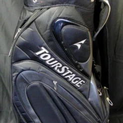 5 Division Bridgestone Tourstage Black & Silver Tour Cart Golf Clubs Bag
