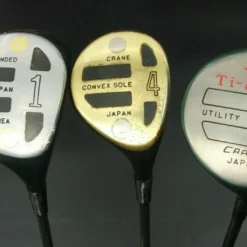 Ladies Set Of 3 X CRANE 1 Wood / Driver 4 Wood & 7 Wood Ladies Graphite Shafts