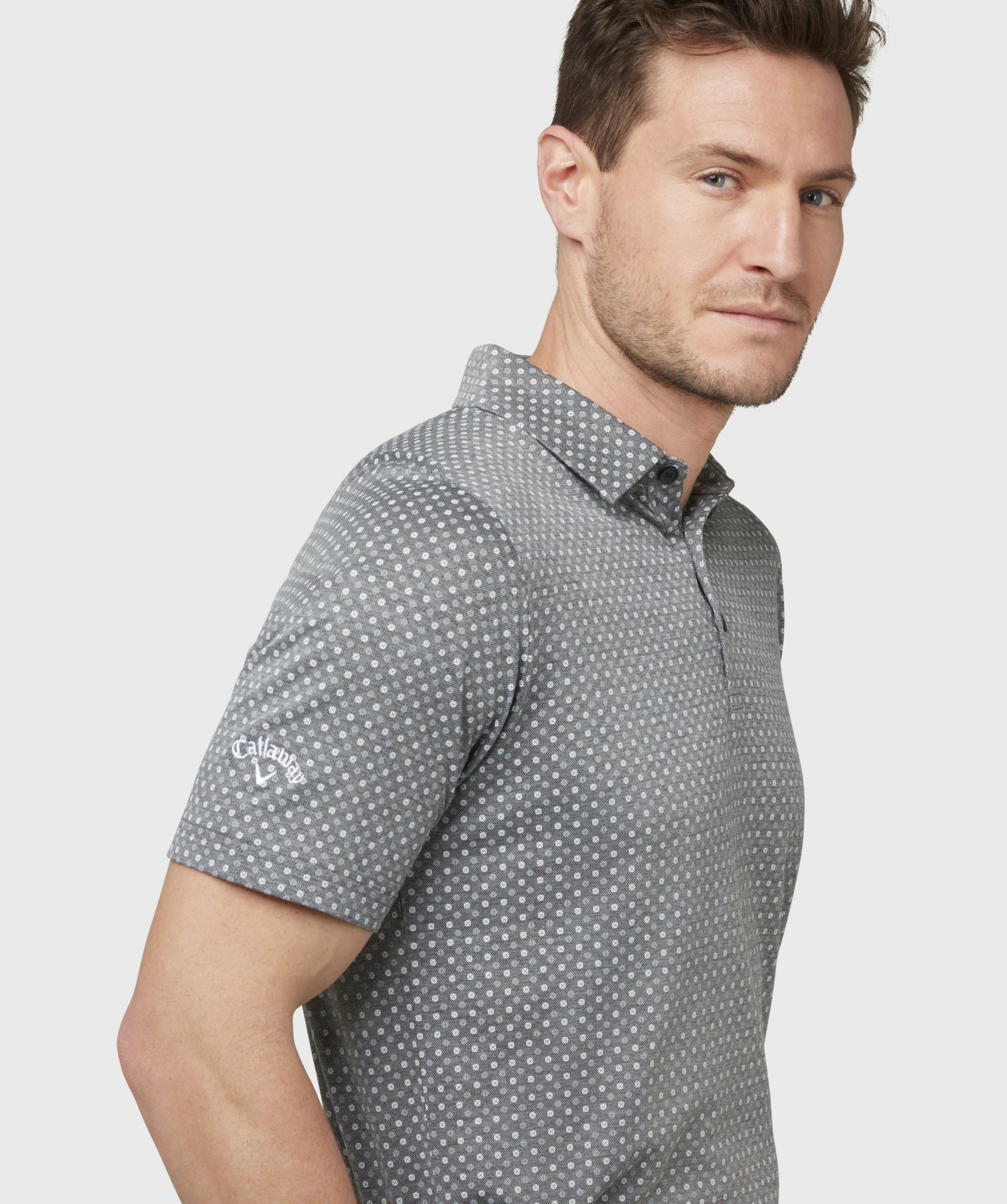 Callaway Soft Touch Micro Print Golf Polo Shirt CGKSC0K4 4 Callaway Soft Touch Micro Print Golf Polo Shirt CGKSC0K4 - Image 2