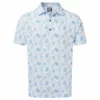 Footjoy Vintage Floral Print Lisle Golf Shirt 87963 2 Footjoy Vintage Floral Print Lisle Golf Shirt 87963 -Golf Bags shop FJ 87963 01 1