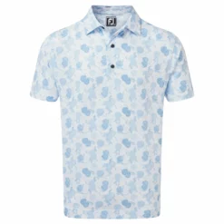 Footjoy Vintage Floral Print Lisle Golf Shirt 87963