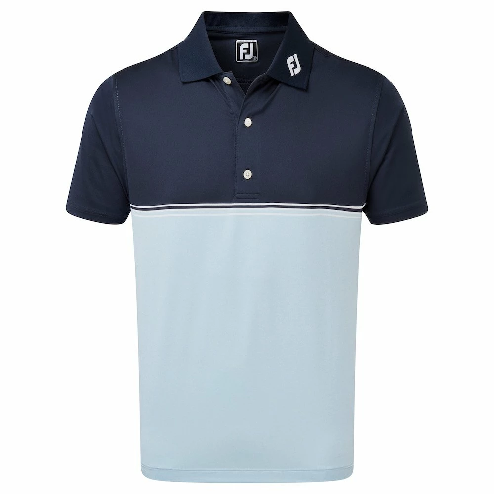 Footjoy Colour Block Lisle Golf Shirt 87965 3 Footjoy Colour Block Lisle Golf Shirt 87965