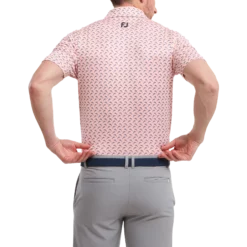 FootJoy Leaping Dolphins Print Lisle Golf Shirt 88352 -Golf Bags shop FJ 88352 03