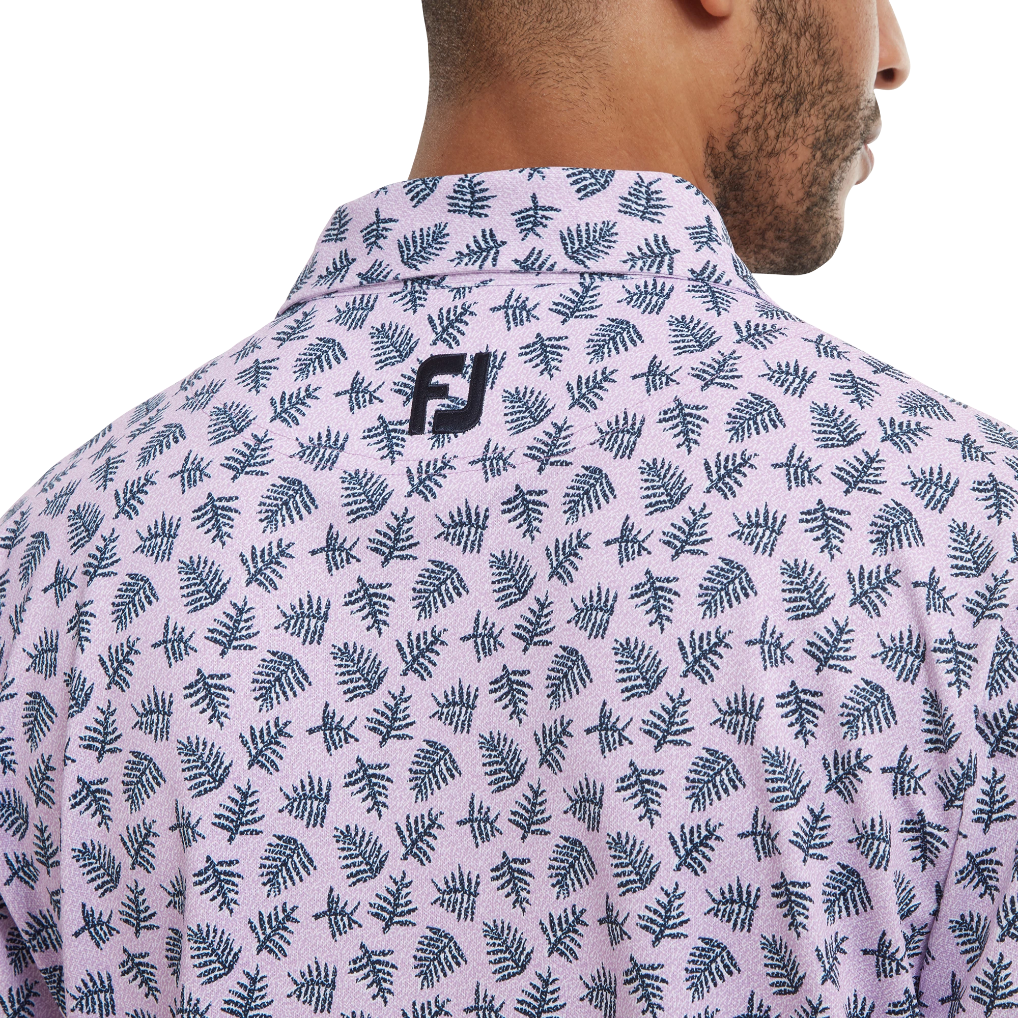 FootJoy Shadow Palm Print Pique Golf Shirt 88373 7 FootJoy Shadow Palm Print Pique Golf Shirt 88373 - Image 5