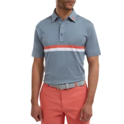FootJoy Double Chest Band Pique Golf Polo Shirt 88390 -Golf Bags shop FJ 88390 02