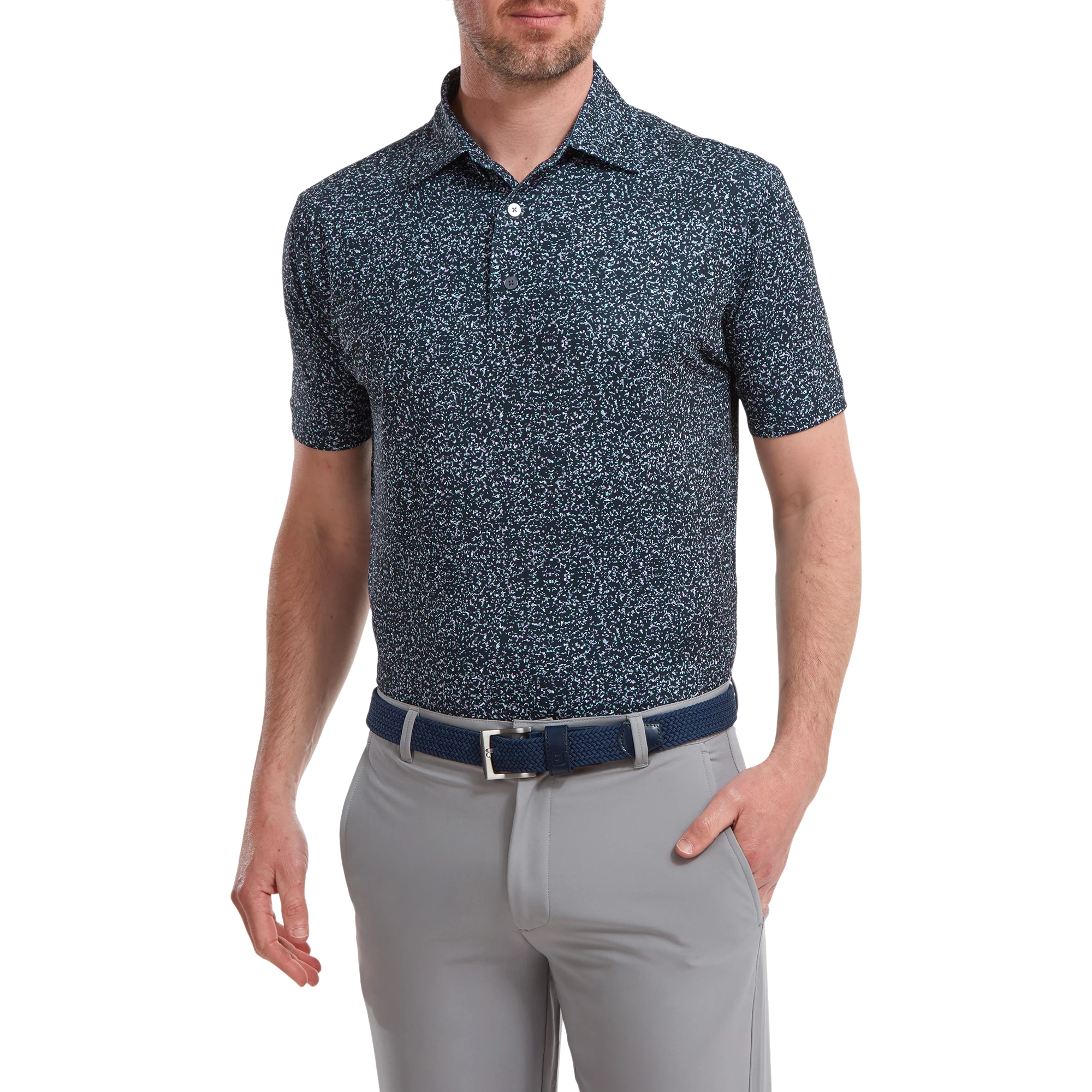 Footjoy Granite Print Lisle Golf Shirt 88415 5 Footjoy Granite Print Lisle Golf Shirt 88415 - Image 3