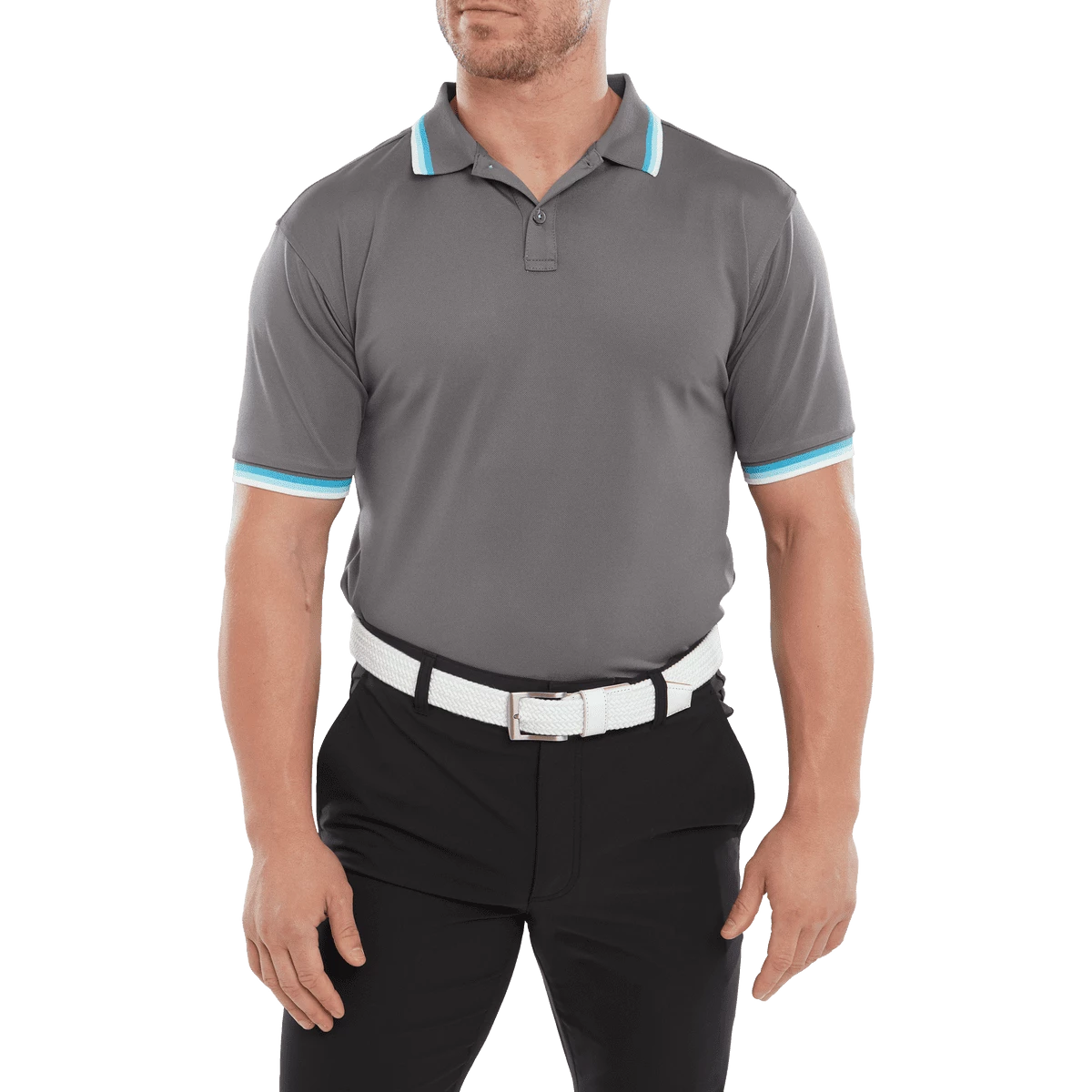 FootJoy Solid Trim Golf Polo Shirt 80059 5 FootJoy Solid Trim Golf Polo Shirt 80059 - Image 3