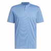 Adidas Primegreen Texture Stripe Golf Polo Shirt HR9071 -Golf Bags shop HR9071 1 APPAREL Photography FrontView white