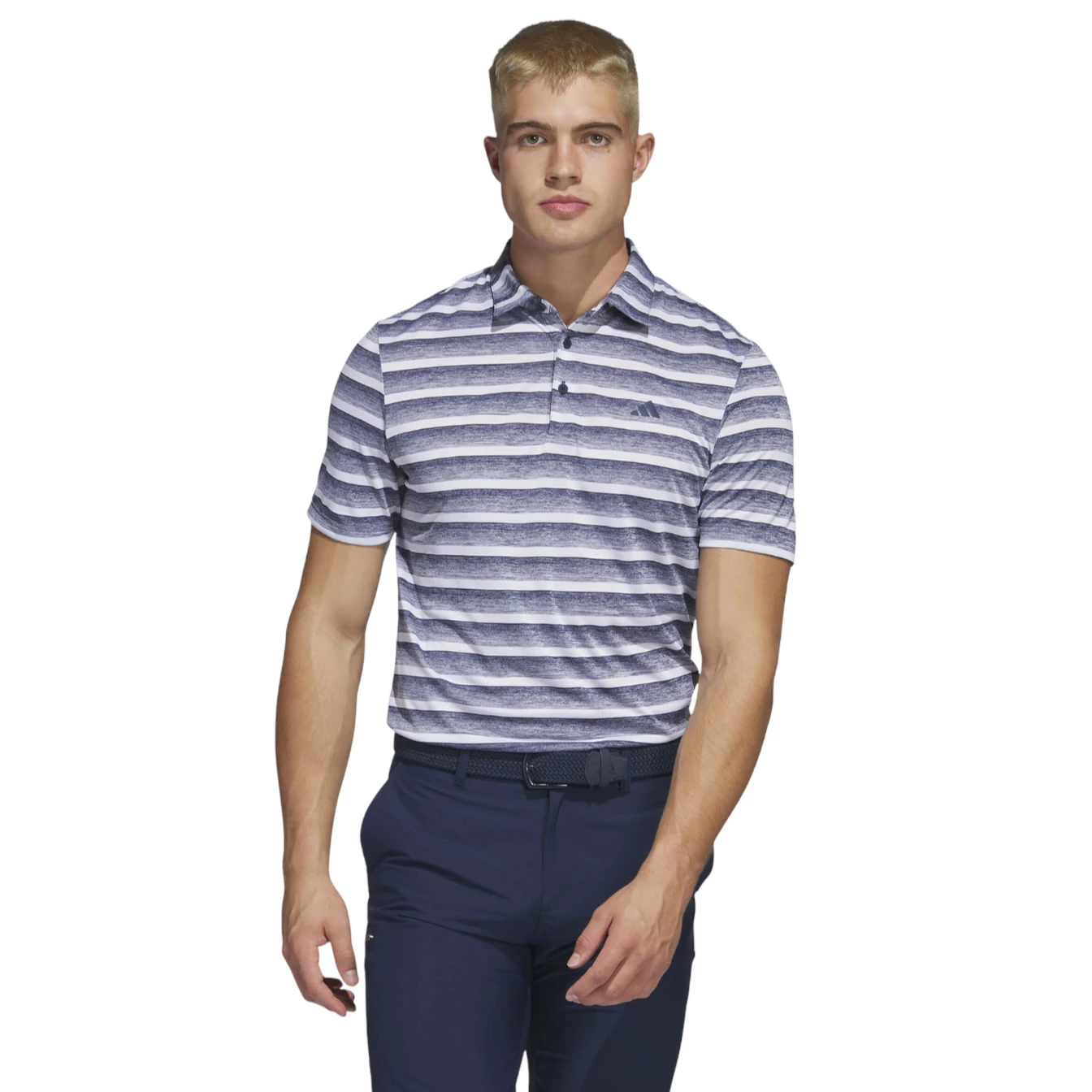 Adidas 2-Colour Stripe Golf Polo Shirt HS7579 4 Adidas 2-Colour Stripe Golf Polo Shirt HS7579 - Image 2