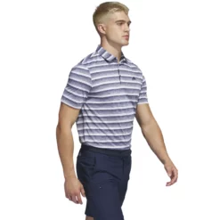 Adidas 2-Colour Stripe Golf Polo Shirt HS7579 9 Adidas 2-Colour Stripe Golf Polo Shirt HS7579 -Golf Bags shop HS7579 6 APPAREL OnModel WalkingView white PhotoRoom