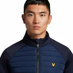 Lyle & Scott Quilted Hybrid Golf Fleece JK1562GC 8 Lyle & Scott Quilted Hybrid Golf Fleece JK1562GC -Golf Bags shop Lyle Scott Quilted Hybrid Golf Fleece JK1562GC 3