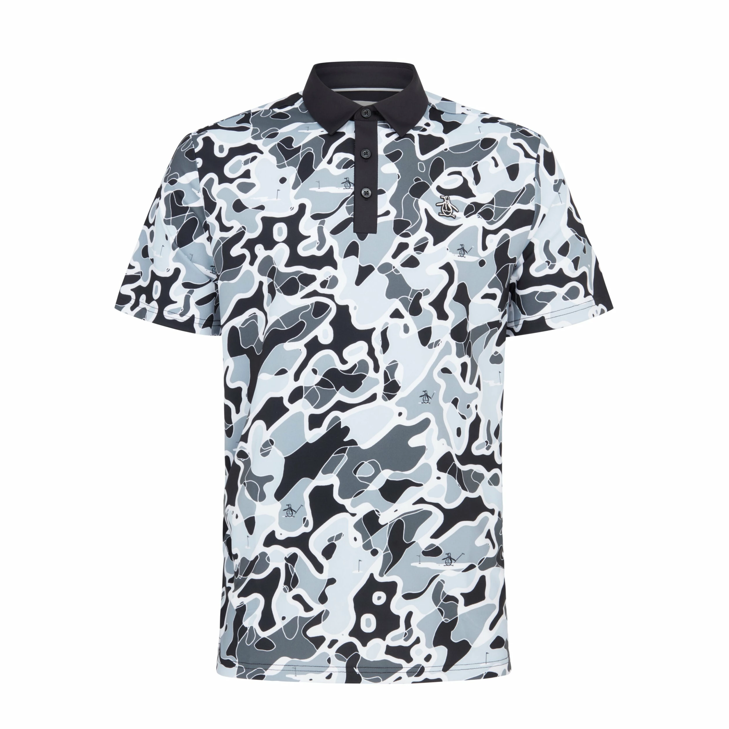 Original Penguin Bunker Print Golf Polo Shirt OGKFC000 3 Original Penguin Bunker Print Golf Polo Shirt OGKFC000
