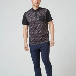 Original Penguin Checkerboard Colour Block Golf Polo Shirt OGKFC003 -Golf Bags shop OGKFC003 001 19 scaled 1