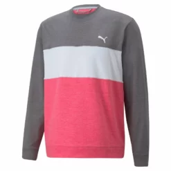 Puma Cloudspun Colourblock Crew Neck Golf Mid Layer 535458