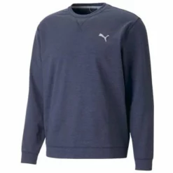 Puma Cloudspun Heather Crew Neck Golf Sweater 537467