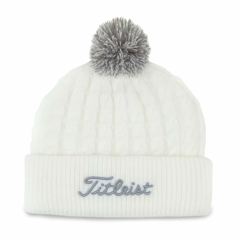 Titleist Cable Knit Pom Pom Golf Beanie TH21WCKNP 3 Titleist Cable Knit Pom Pom Golf Beanie TH21WCKNP