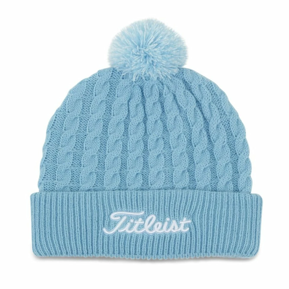 Titleist Cable Knit Pom Pom Golf Beanie TH21WCKNP 3 Titleist Cable Knit Pom Pom Golf Beanie TH21WCKNP