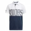 Adidas Junior Print Colour Blocking Polo Shirt GM4116 -Golf Bags shop adidas Boys Print Colour Blocking Polo Shirt GM4116 16