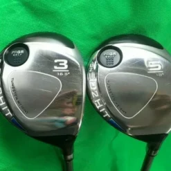 Lincs_golf Ladies Set Of 2 X PRGR GN502 HIT 3 Wood & 5 Wood Ladies M-30 Graphite Shaft