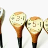Lincs_golf Vintage Set Of 4 X Ladies Ram Golden Girl Woods 1 3 5 & 7 Ladies Steel Shafts